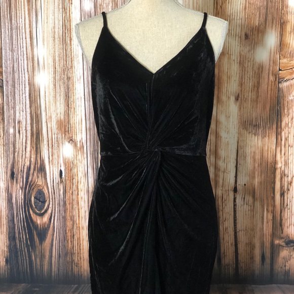 ❣️2SM❣️New Velvet Front Tie Evening Cocktail Dress - Picture 3 of 8